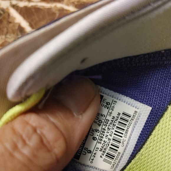 Nike Purple and Neon Green Athletic Shoes - Picture 11 of 12